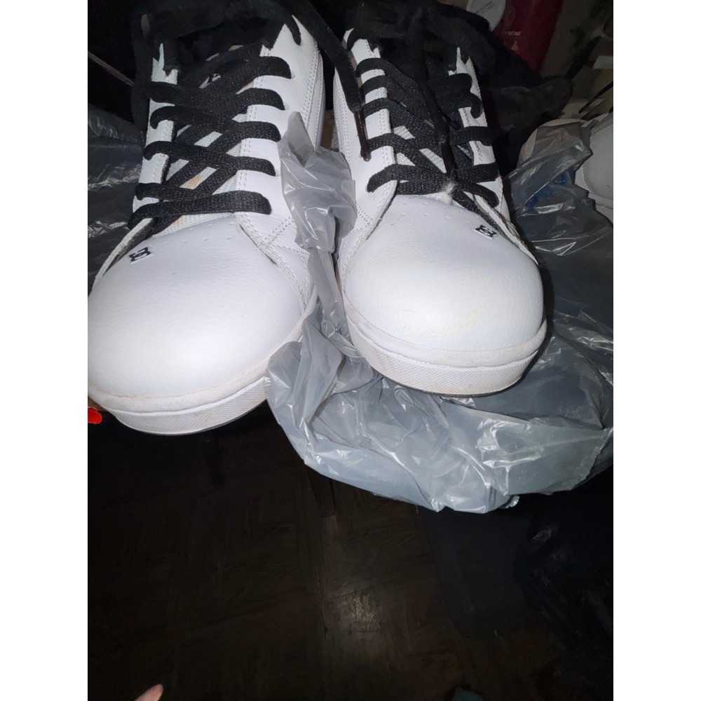 DC Shoes Mens White Black Lace Up Skate Sneakers Size 10 USA - Picture 4 of 9